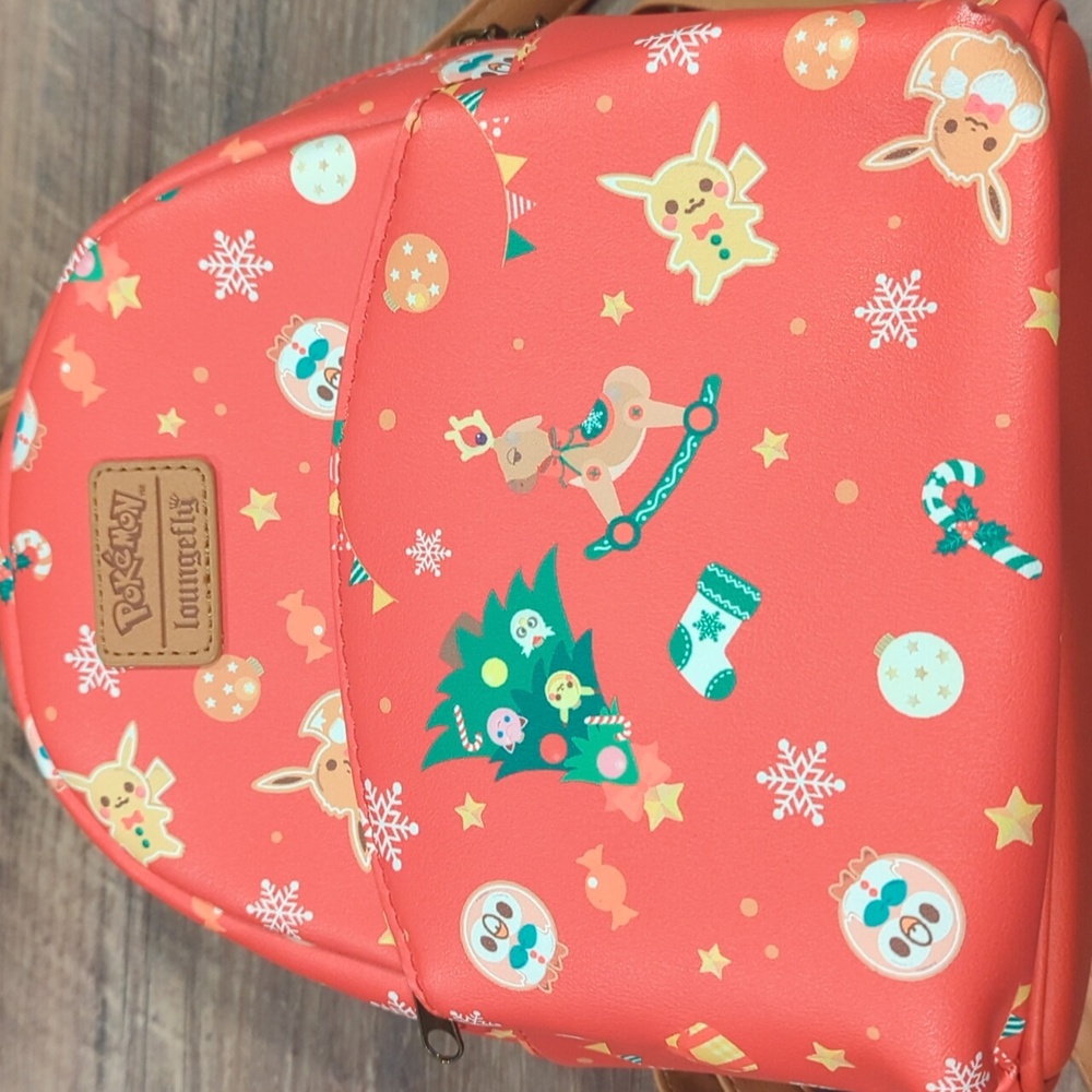 🎄🎅🤶Pokemon Christmas loungfly backpack - Picture 2 of 8